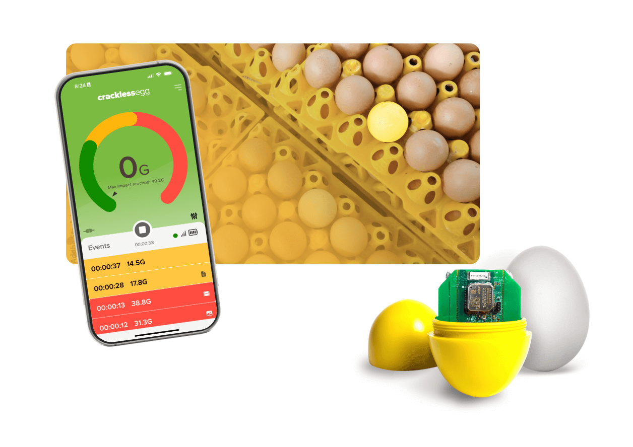 Image compilation of CracklessEgg sensor and the mobile app